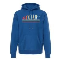 Ice Hockey Vintage Retro Evolution Gift Premium Hoodie