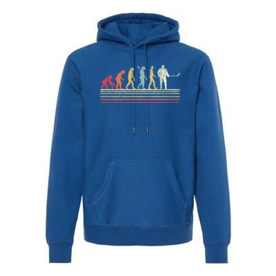 Ice Hockey Vintage Retro Evolution Gift Premium Hoodie