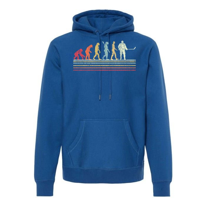 Ice Hockey Vintage Retro Evolution Gift Premium Hoodie