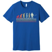 Ice Hockey Vintage Retro Evolution Gift Premium T-Shirt