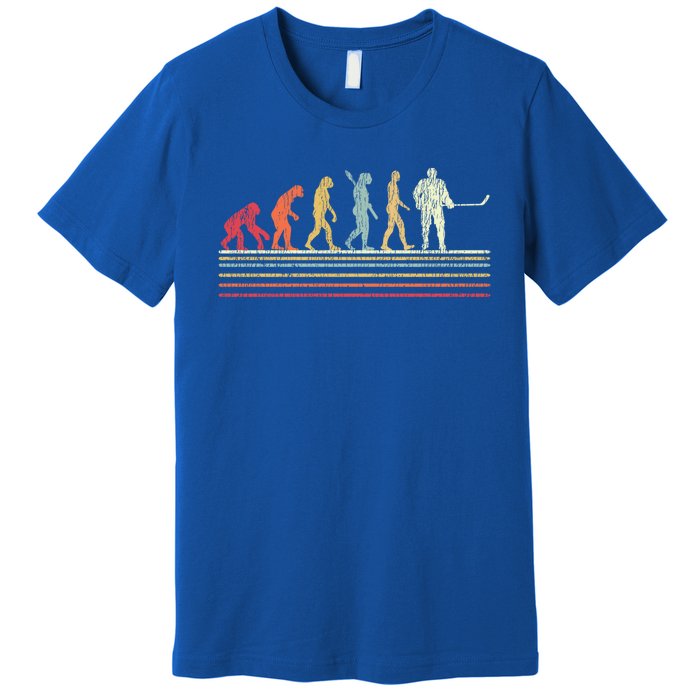 Ice Hockey Vintage Retro Evolution Gift Premium T-Shirt