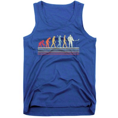 Ice Hockey Vintage Retro Evolution Gift Tank Top