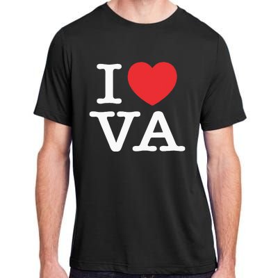 I Heart VA Love Virginia Adult ChromaSoft Performance T-Shirt