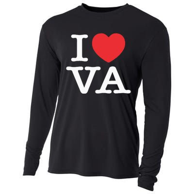 I Heart VA Love Virginia Cooling Performance Long Sleeve Crew