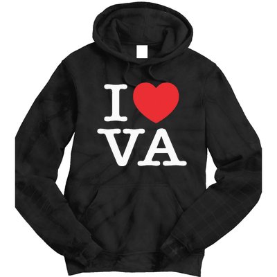 I Heart VA Love Virginia Tie Dye Hoodie