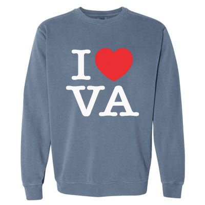 I Heart VA Love Virginia Garment-Dyed Sweatshirt