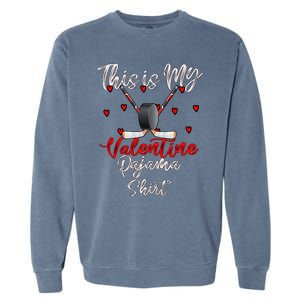 Ice Hockey Valentine's Day For Lovers Hockey Cute Gift Garment-Dyed Sweatshirt