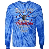 Ice Hockey Valentine's Day For Lovers Hockey Cute Gift Tie-Dye Long Sleeve Shirt