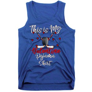 Ice Hockey Valentine's Day For Lovers Hockey Cute Gift Tank Top