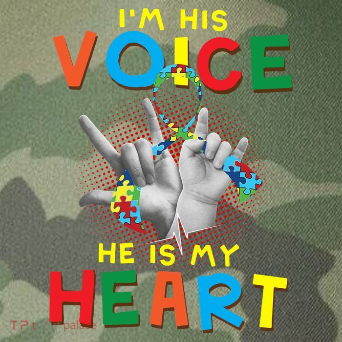 I'm His Voice He Is My Heart Autism Awareness Legacy Tie Dye Trucker Hat