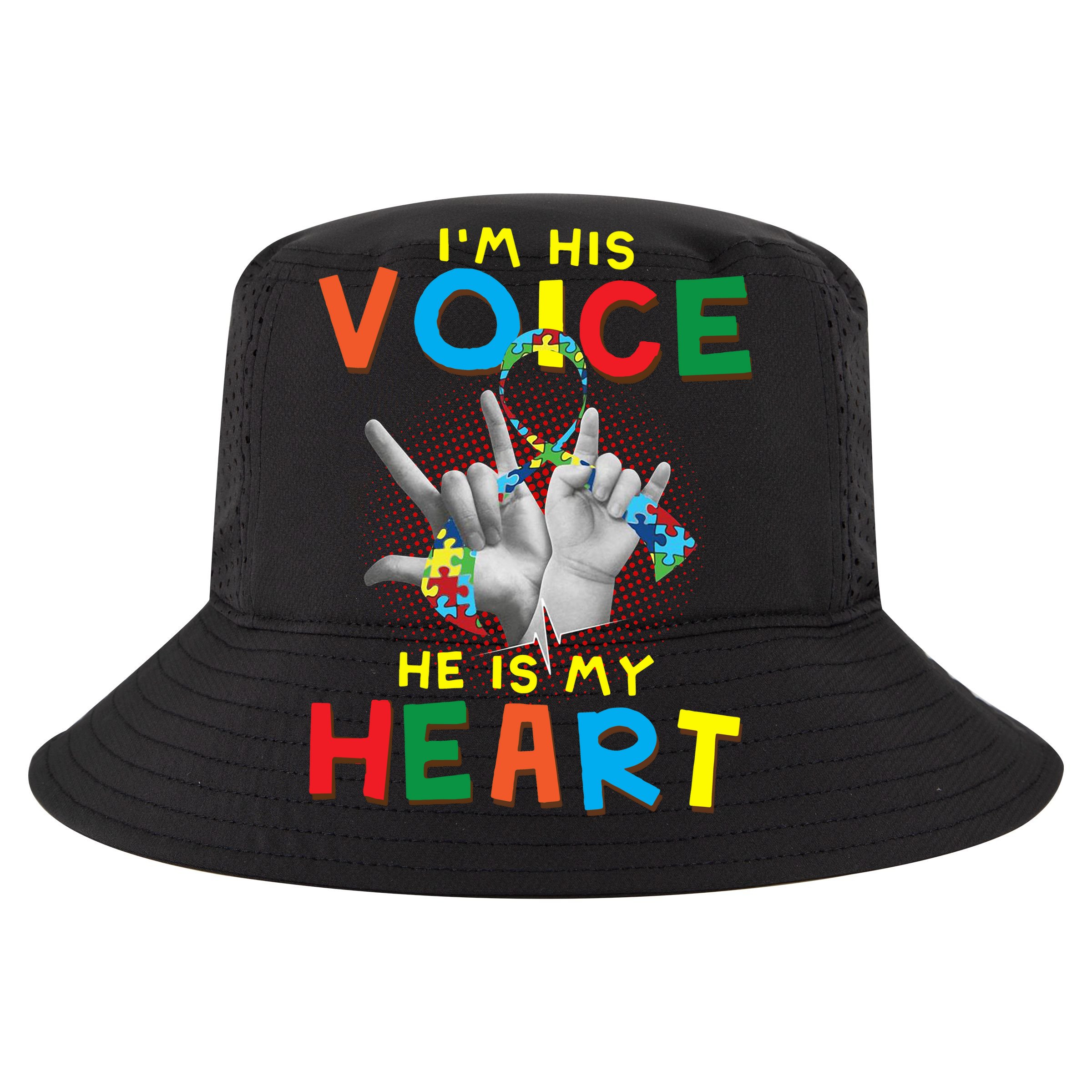 I'm His Voice He Is My Heart Autism Awareness Cooling Performance Crew T-Shirt