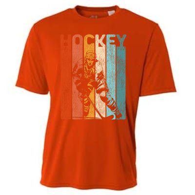 Ice Hockey Vintage Retro Hockey Retro Gift Cooling Performance Crew T-Shirt