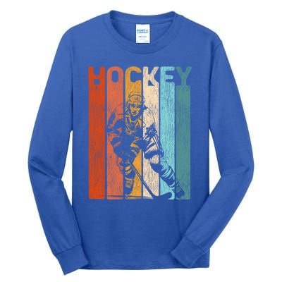 Ice Hockey Vintage Retro Hockey Retro Gift Tall Long Sleeve T-Shirt