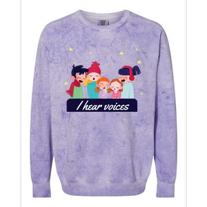 I Hear Voices Choir Singer Colorblast Crewneck Sweatshirt