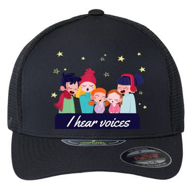 I Hear Voices Choir Singer Flexfit Unipanel Trucker Cap