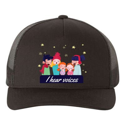 I Hear Voices Choir Singer Yupoong Adult 5-Panel Trucker Hat