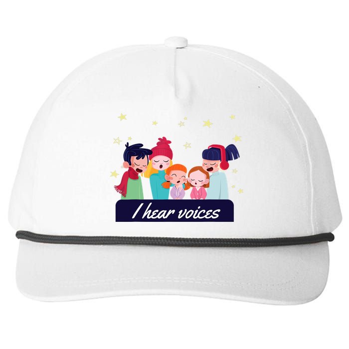 I Hear Voices Choir Singer Snapback Five-Panel Rope Hat