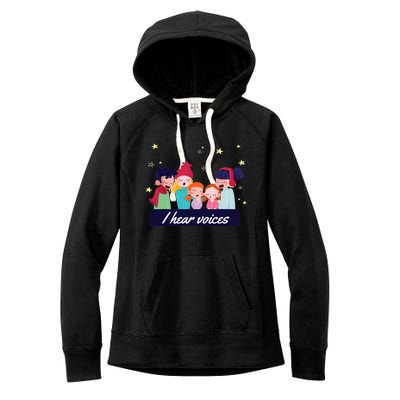 I Hear Voices Choir Singer Women's Fleece Hoodie