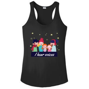 I Hear Voices Choir Singer Ladies PosiCharge Competitor Racerback Tank