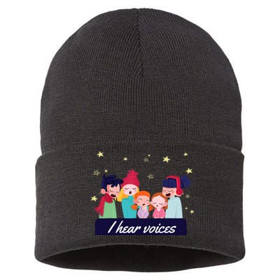 I Hear Voices Choir Singer Sustainable Knit Beanie