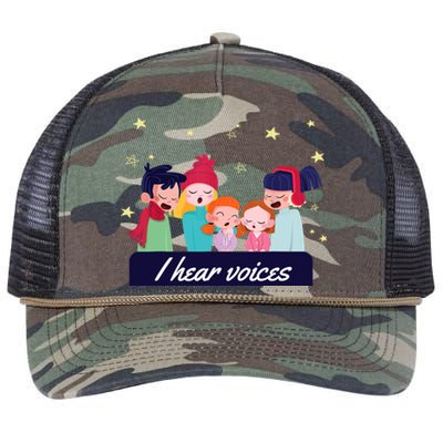 I Hear Voices Choir Singer Retro Rope Trucker Hat Cap