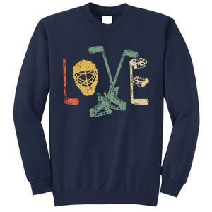 Ice Hockey Valentine's Day For Lovers Hockeys Gift Tall Sweatshirt