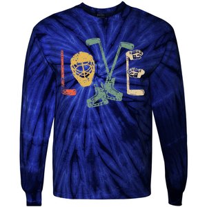 Ice Hockey Valentine's Day For Lovers Hockeys Gift Tie-Dye Long Sleeve Shirt