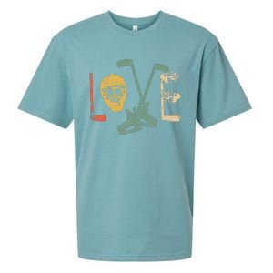 Ice Hockey Valentine's Day For Lovers Hockeys Gift Sueded Cloud Jersey T-Shirt