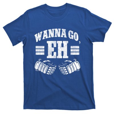 Ice Hockey Vintage Gloves Wanna Go Eh Gift T-Shirt