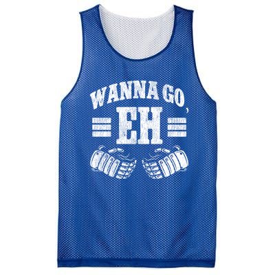 Ice Hockey Vintage Gloves Wanna Go Eh Gift Mesh Reversible Basketball Jersey Tank