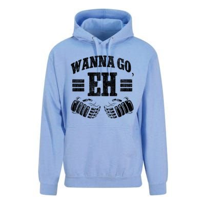 Ice Hockey Vintage Gloves Wanna Go Eh Gift Unisex Surf Hoodie