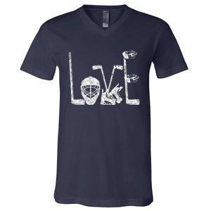 Ice Hockey Valentine's Day For Lovers Hockeys V-Neck T-Shirt