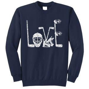 Ice Hockey Valentine's Day For Lovers Hockeys Tall Sweatshirt