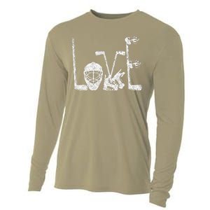 Ice Hockey Valentine's Day For Lovers Hockeys Cooling Performance Long Sleeve Crew