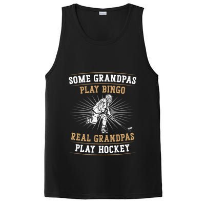 Ice Hockey Vintage Grandpa Some Grandpas Play Bingo Real Cute Gift PosiCharge Competitor Tank
