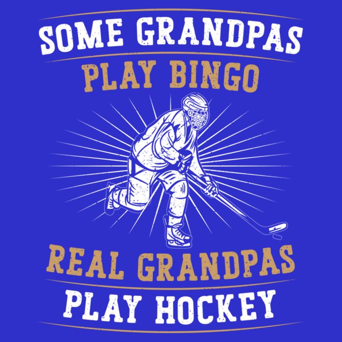 Ice Hockey Vintage Grandpa Some Grandpas Play Bingo Real Cute Gift Kids T-Shirt