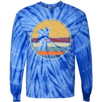 Ice Hockey Vintage Outfit Design Retro Distressed Look Gift Tie-Dye Long Sleeve Shirt