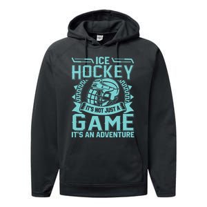 Ice Hockey Winter Sports Adventure Graphic Performance Fleece Hoodie