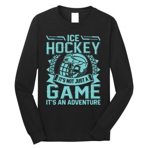 Ice Hockey Winter Sports Adventure Graphic Long Sleeve Shirt