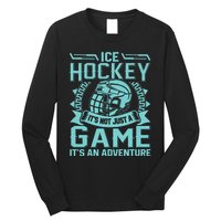 Ice Hockey Winter Sports Adventure Graphic Long Sleeve Shirt