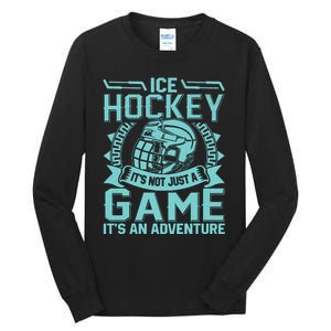 Ice Hockey Winter Sports Adventure Graphic Tall Long Sleeve T-Shirt