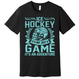 Ice Hockey Winter Sports Adventure Graphic Premium T-Shirt