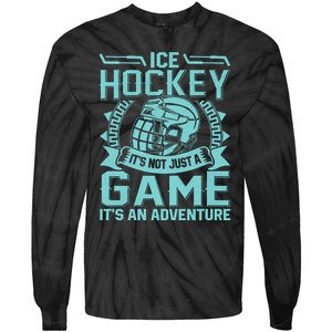 Ice Hockey Winter Sports Adventure Graphic Tie-Dye Long Sleeve Shirt