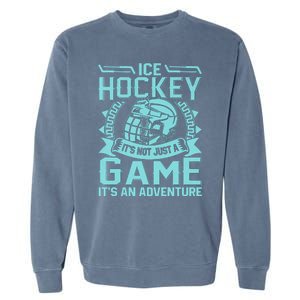 Ice Hockey Winter Sports Adventure Graphic Garment-Dyed Sweatshirt