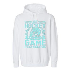 Ice Hockey Winter Sports Adventure Graphic Garment-Dyed Fleece Hoodie