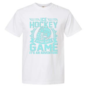 Ice Hockey Winter Sports Adventure Graphic Garment-Dyed Heavyweight T-Shirt