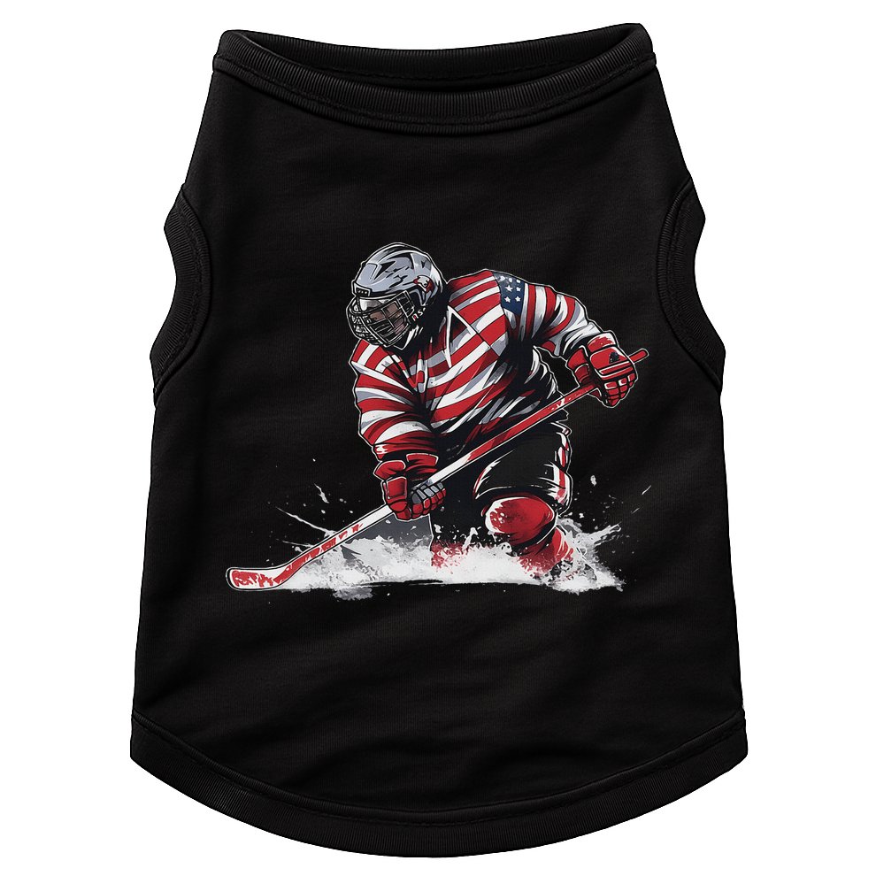 Ice Hockey Women Puck Hockeyplayer Player Doggie Tank