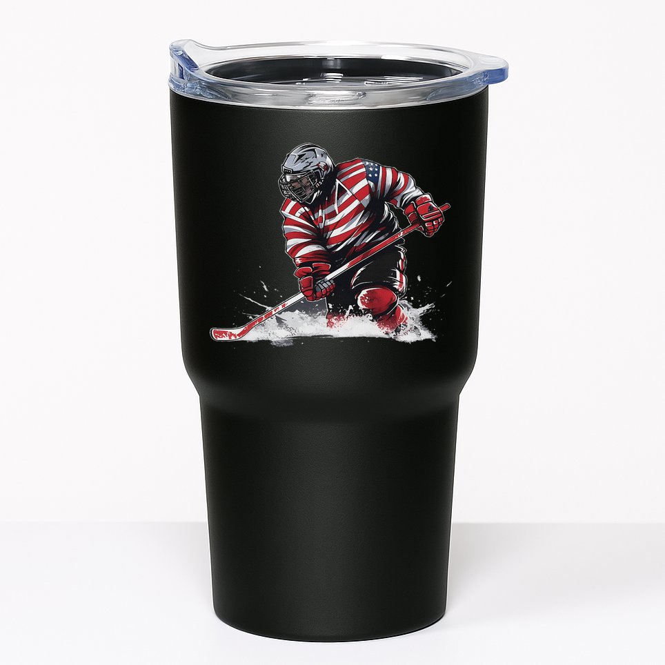 Ice Hockey Women Puck Hockeyplayer Player Tumbler