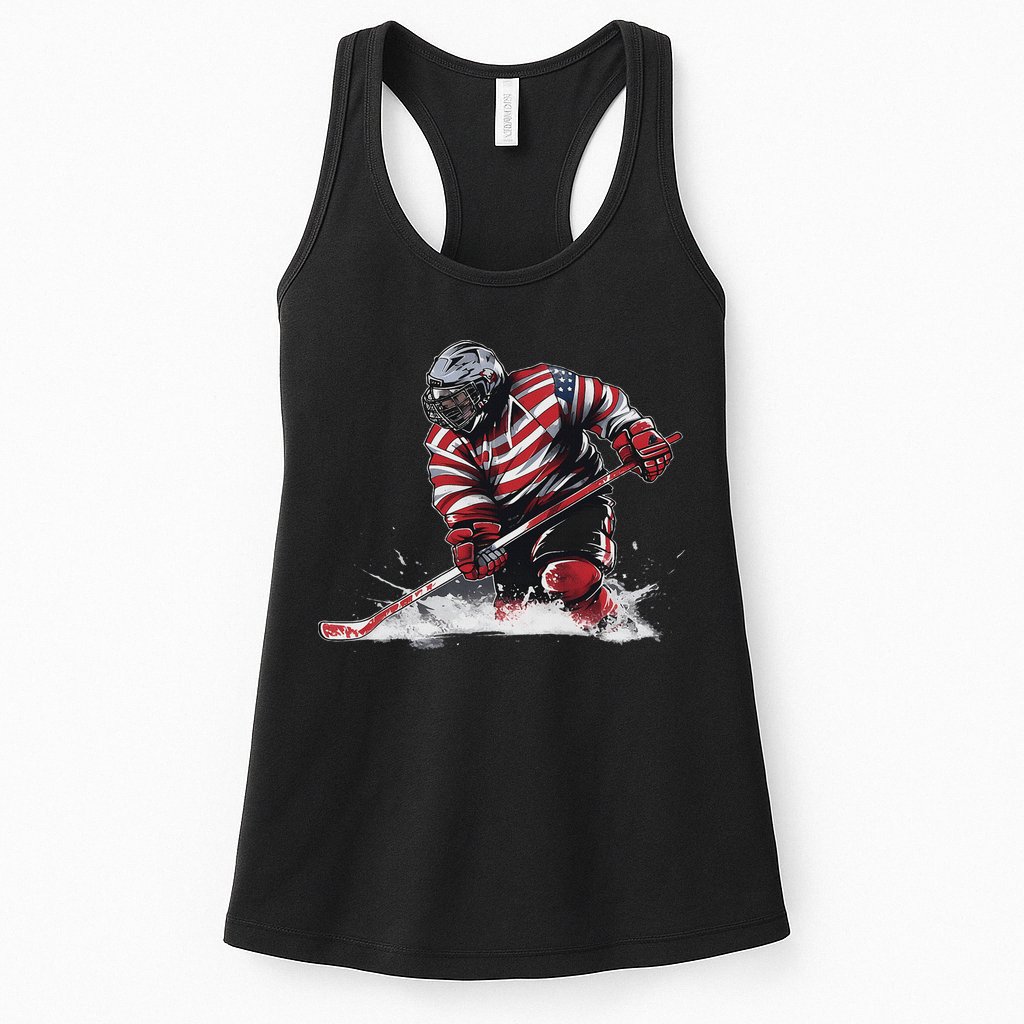 Ice Hockey Women Puck Hockeyplayer Player Womens Tank Top