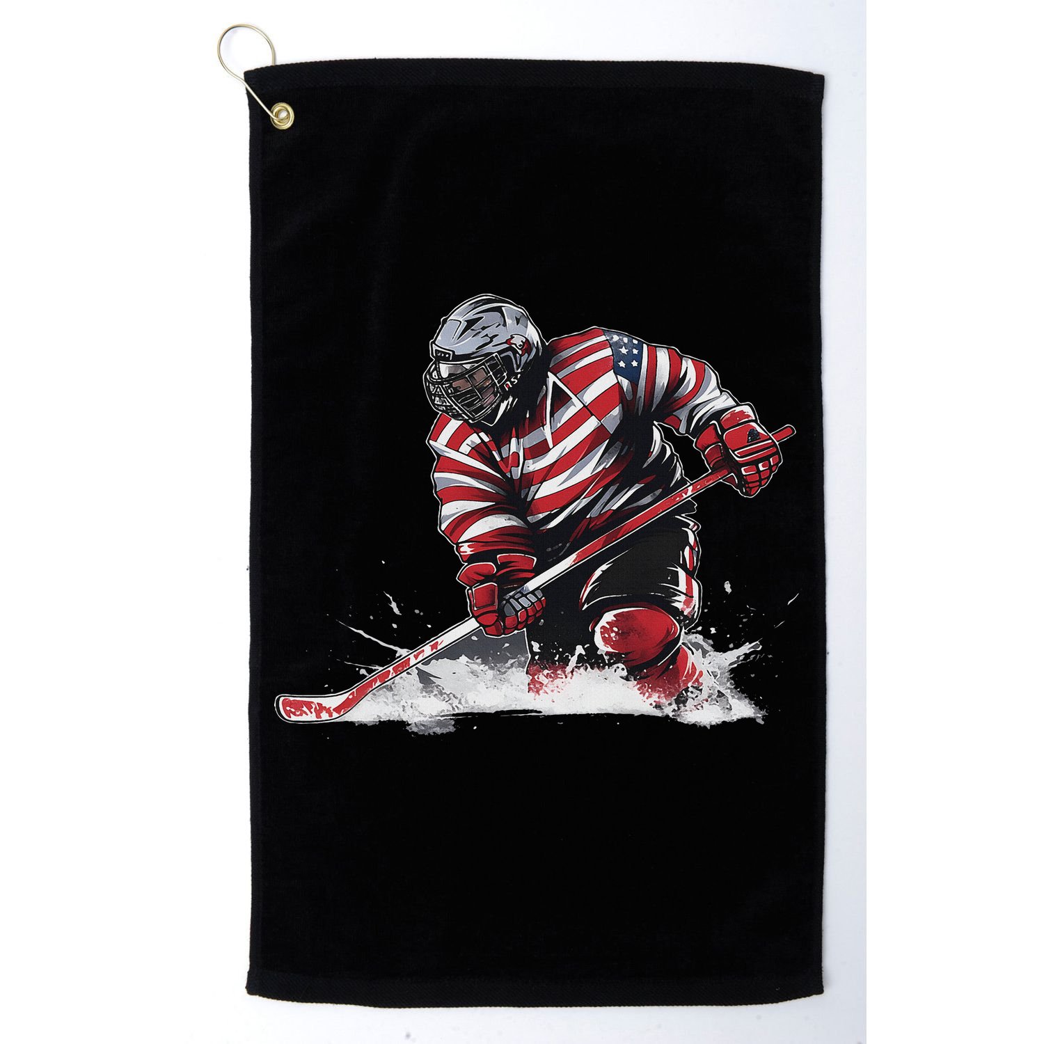 Ice Hockey Women Puck Hockeyplayer Player Golf Towel